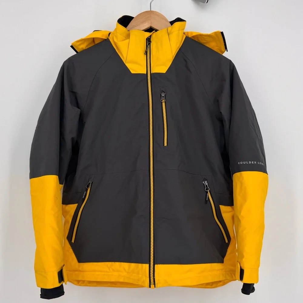 Boulder Gear Youth Verve Jacket Yellow & Gray Size‎ Large Winter Ski Snowboard
